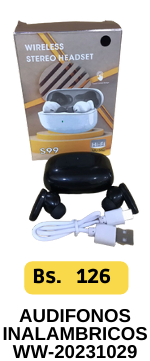AUDIFONOS INALAMBRICOS WW-20231029