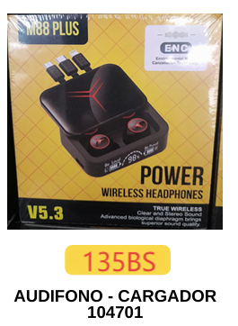 AUDIFONOS CARGADOR-104701