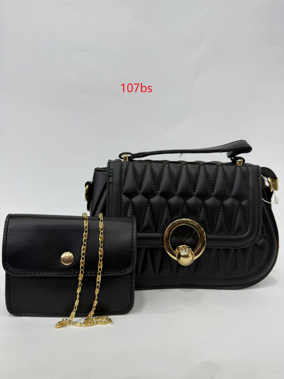 BANDOLERA DE DOS PIEZAS negro