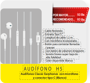 Audifonos HL H5