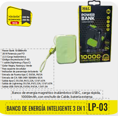 cargador portatil LP03