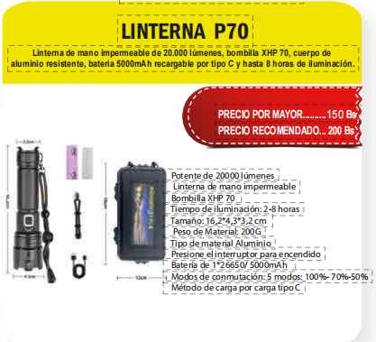 LINTERNA  P70