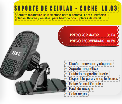 suporte de carga inalambrica para telefono LH03