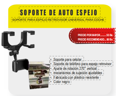 suporte de auto espejo