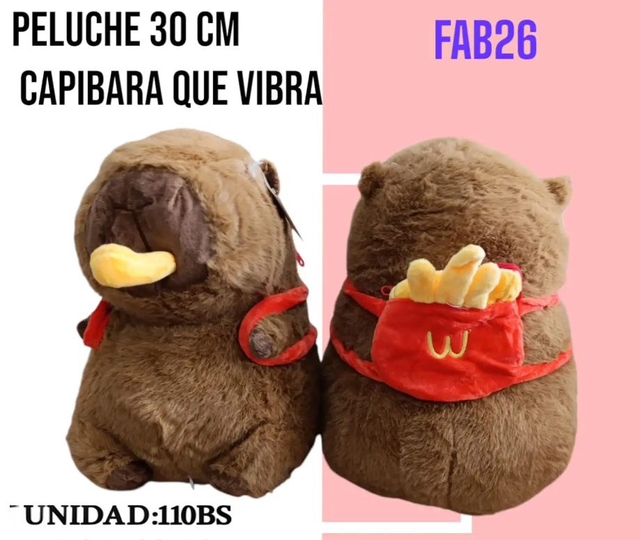 PELUCHE CAPIBARA 30CM-FAB26