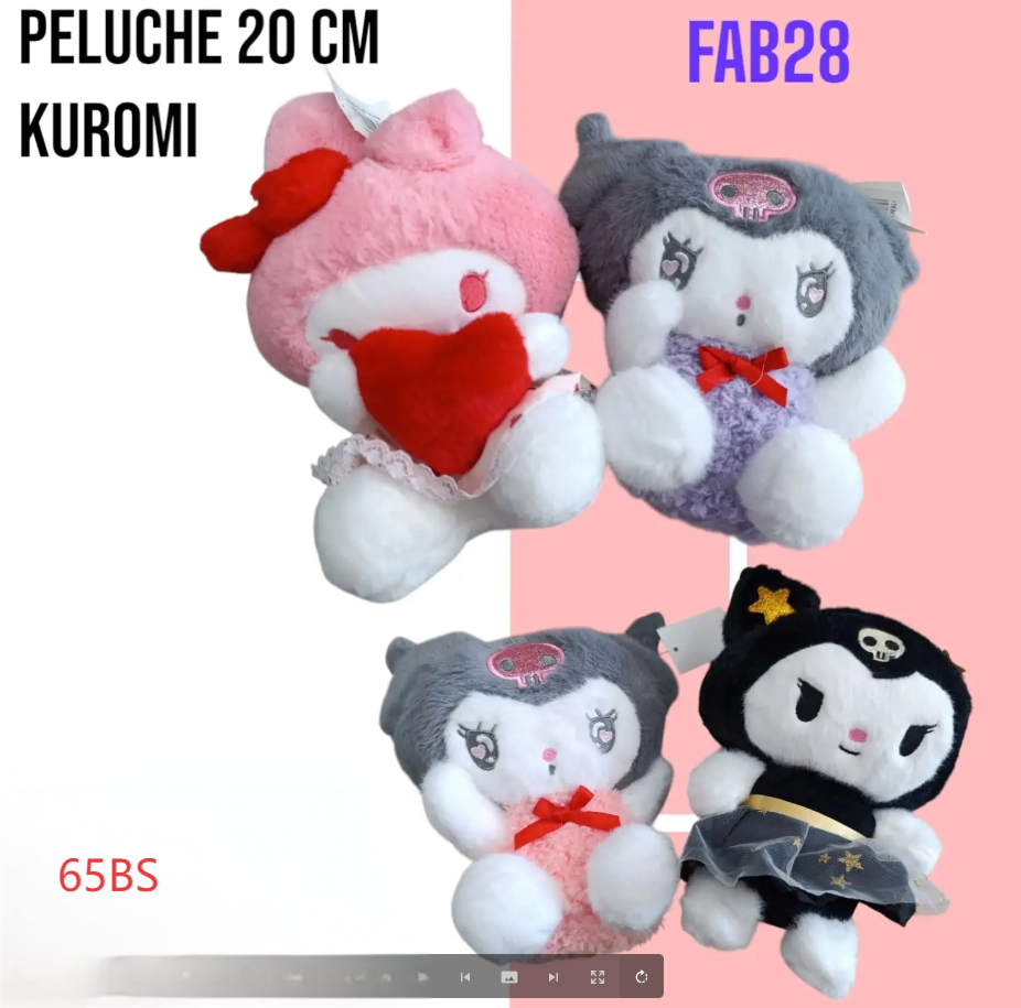 PELUCHE KUROMI 20CM-FAB28