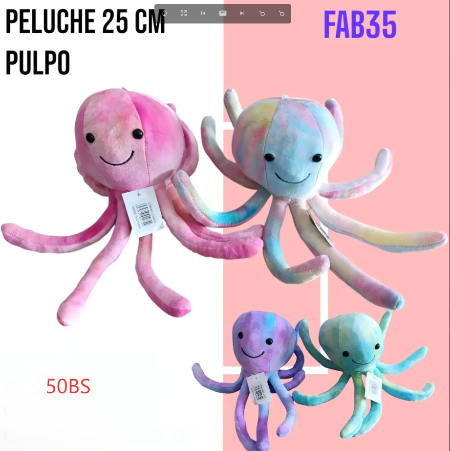 PELUCHE PULPO 25CM-FAB35