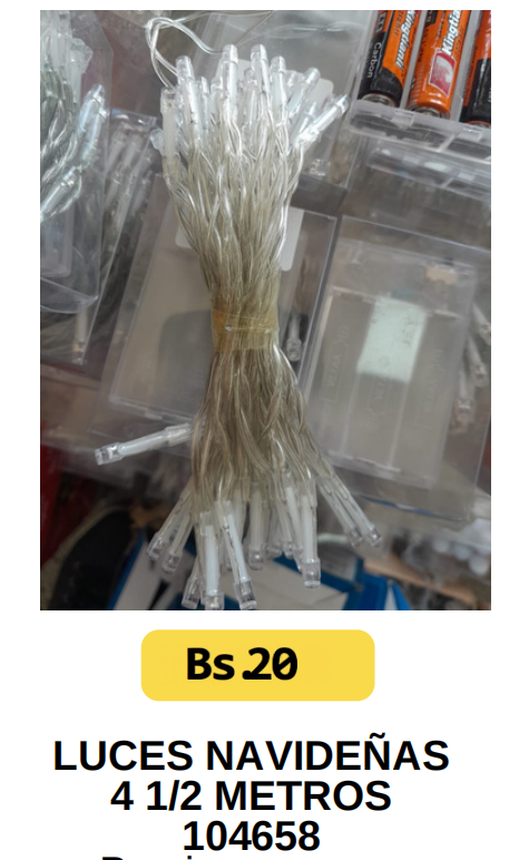 LUCES NAVIDENAS 4 1/2 METROS-104658