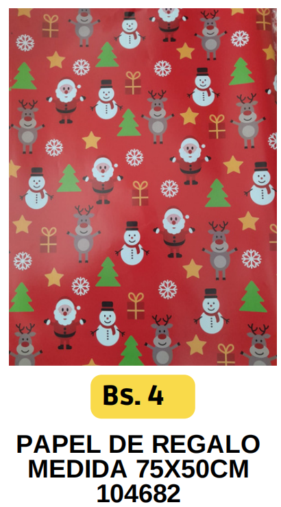 PAPEL DE REGALO MEDIDA 75*50CM-104682